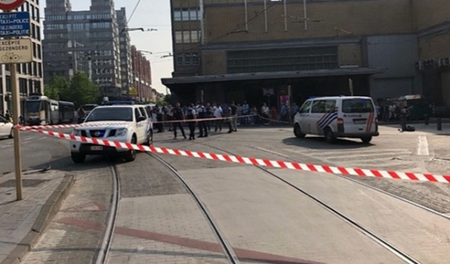 Tren istasyonunda korku dolu anlar!