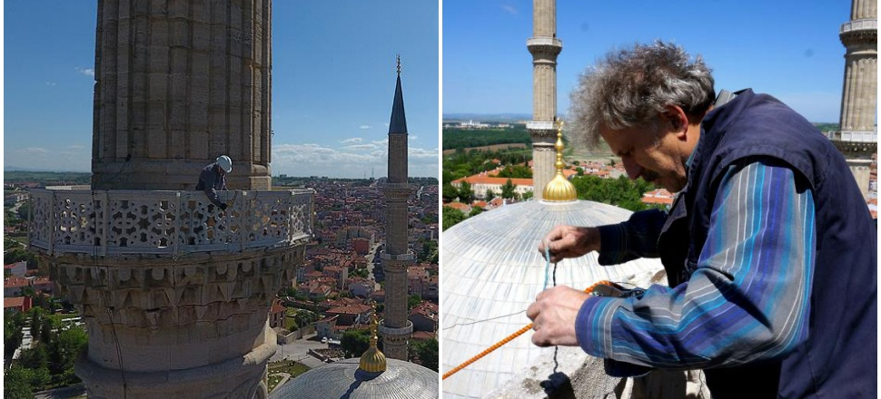 62 yaşındaki 'Son mahyacı' camileri böyle süsledi... / FOTO GALERİ