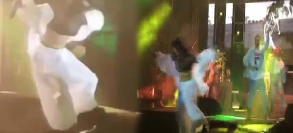 Inna İstanbul'da sahneden düştü!