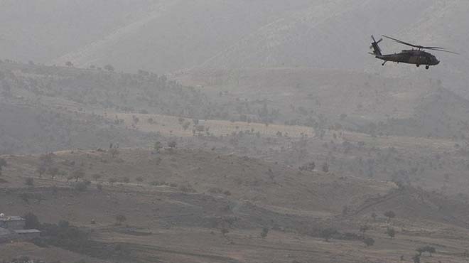 PKK'lı terörist grup havadan vuruldu
