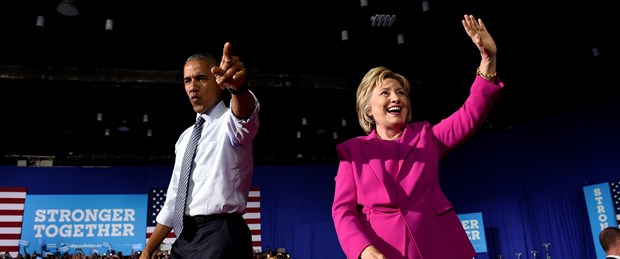 Obama Clinton için sahnede!