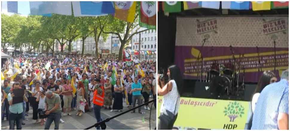 Alman Polisi, HDP'lileri mitingde konuşturmadı!