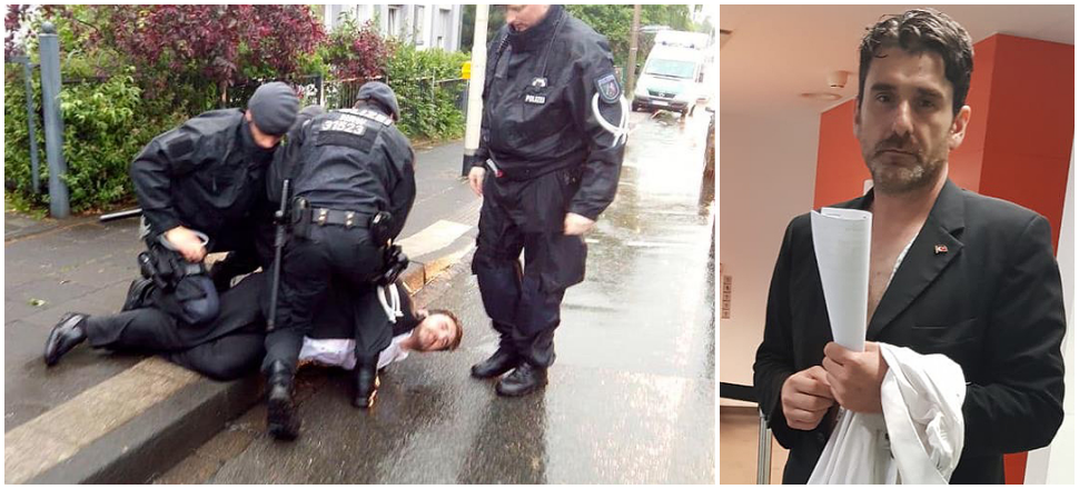 Alman polisi PKK'lıları bırakıp o Türk'ü darp etti!