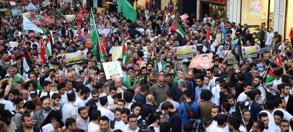 İHH'dan Kudüs Müslümanların Başkentidir yürüyüşü!