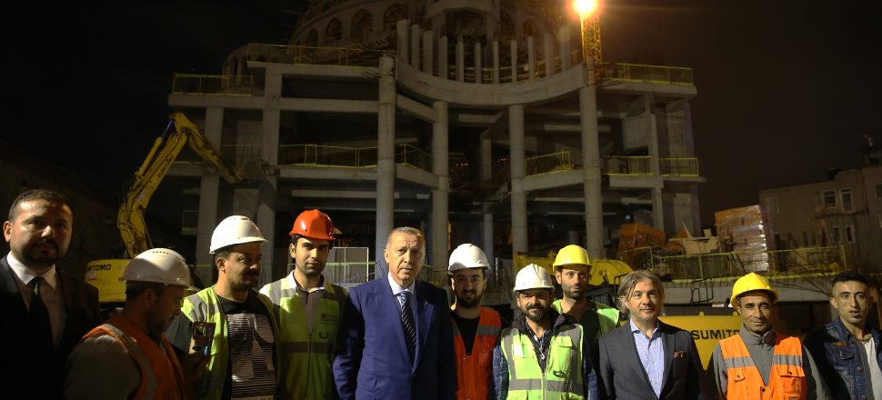 Erdoğan, AKM ve Taksim Camii inşaatlarını inceledi