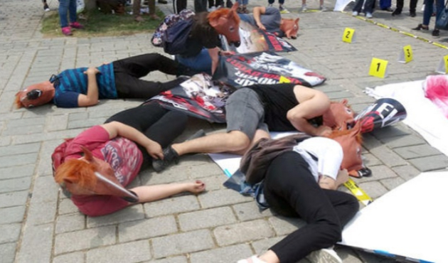 Büyükada'da ilginç protesto!