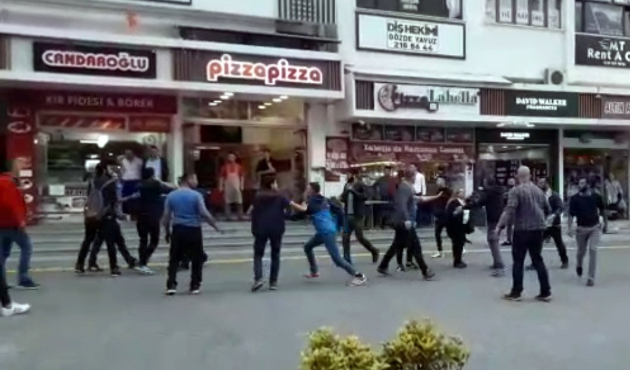 Bolu'da HDP bayrağı gerginliği...
