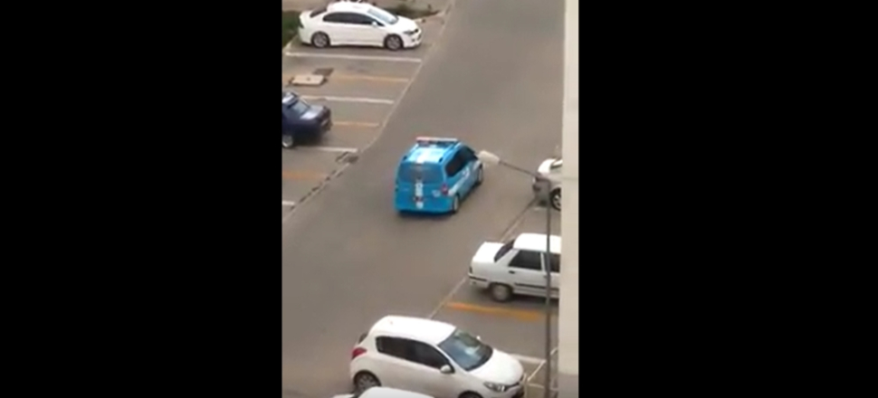 Zabıta aracıyla İnce'nin reklamını yaptılar...