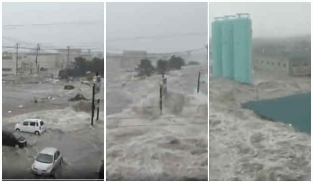 Dehşete düşüren tsunami görüntüsü!