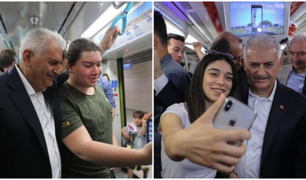 Başbakan Yıldırım metro ve Marmaray'da...