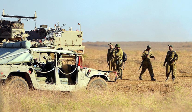 İşgalci İsrail'den Golan Tepeleri'nde tatbikat...