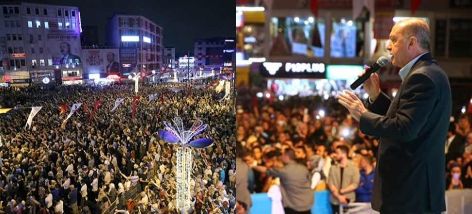 Erdoğan ve yüz binler mazlumlar için dua etti!