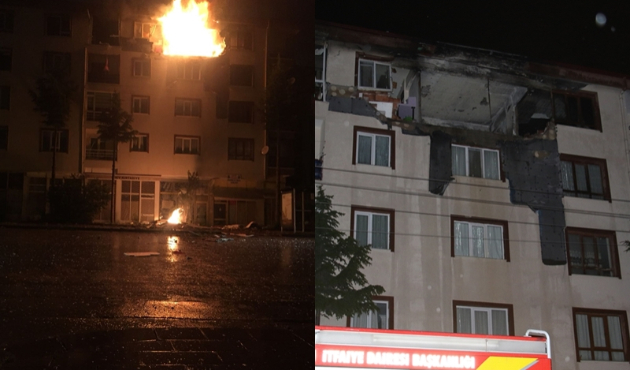 Apartmana yıldırım düştü, yangın çıktı...