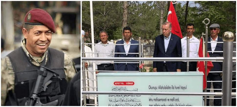 Erdoğan, şehit Halisdemir'in mezarını ziyaret etti! / VİDEO