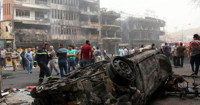 Bağdat yine kan ağlıyor! Pazar yerinde bombalı araç patladı