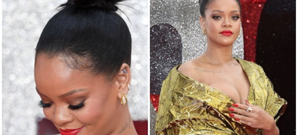 Rihanna'nın dekoltesi olay oldu!