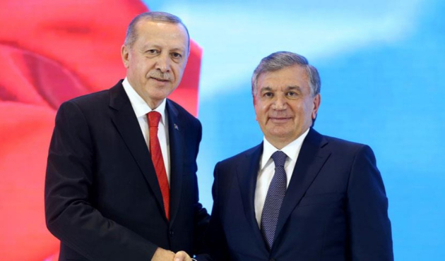 Erdoğan, Özbekistan Cumhurbaşkanı ile görüştü!