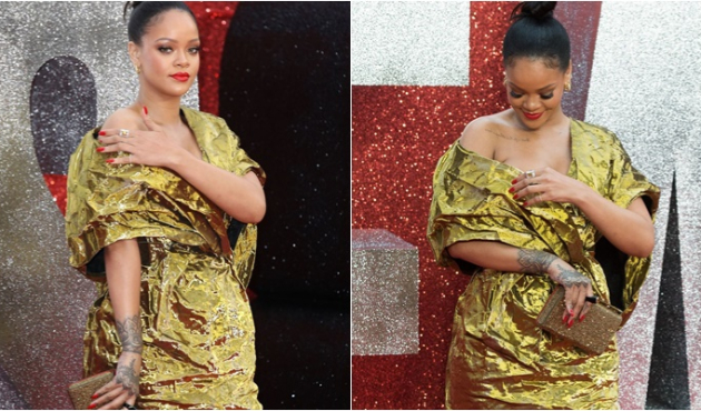 Rihanna'nın elbise seçimi pişman etti!