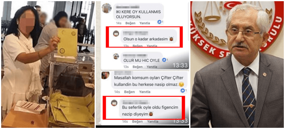 Yurt dışında iki kez oy kullanmakla övünmüştü!