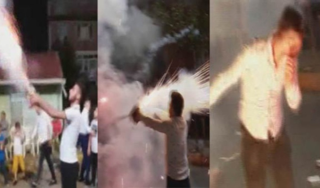 Sokak düğününde havai fişek faciası yaşandı!