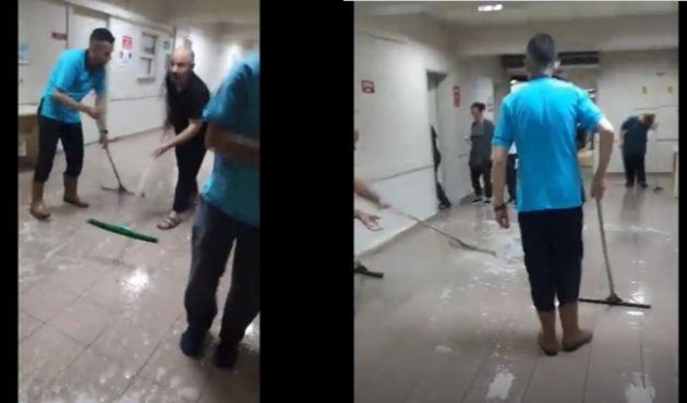Tekirdağ'da devlet hastanesini su bastı...