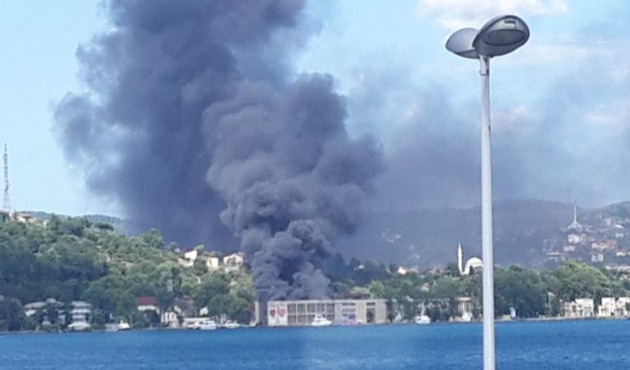 Beykoz'da film platosu alev alev yandı!