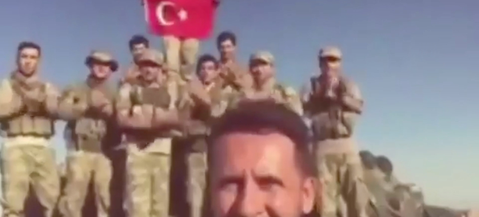 Afrin'de görevli askerden oğluna doğum günü sürprizi...