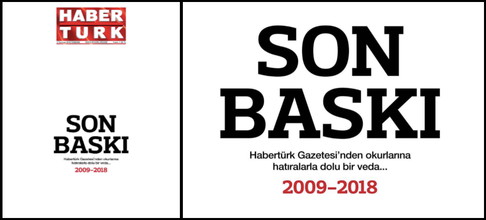 Gazete Habertürk "Son Baskı"sını yaptı!