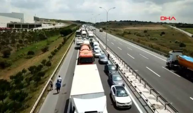 TEM'de 'saman' trafiği! Edirne istikameti kilit...