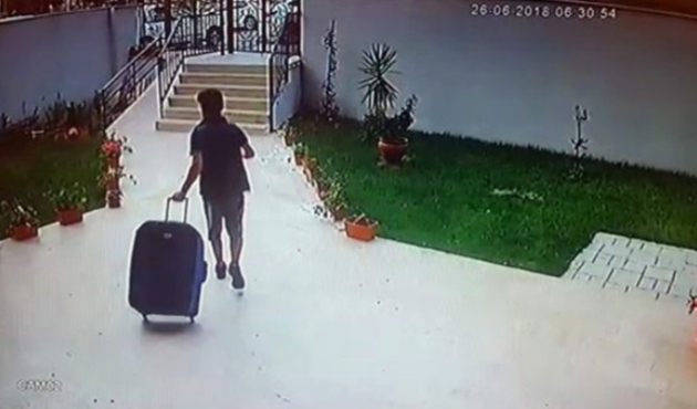 Poşetle girdiği binadan bavulla çıktı!