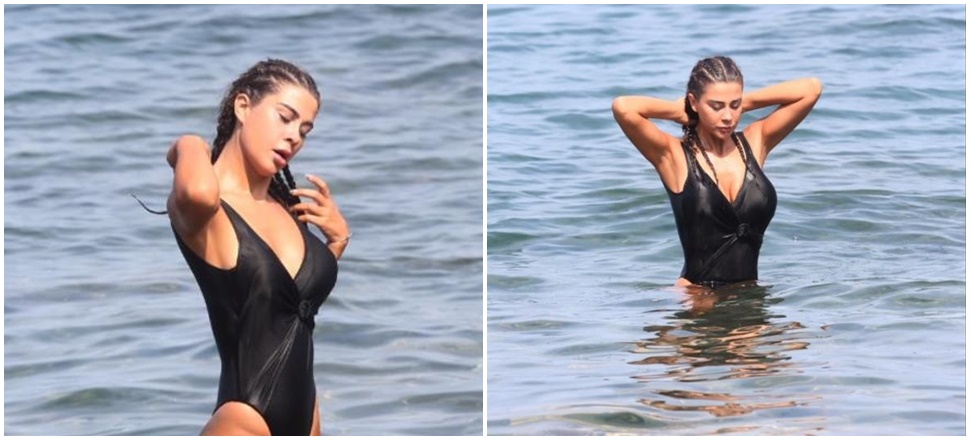 Şahin Irmak'ın sevgilisi fiziği ile Bodrum'u yaktı!