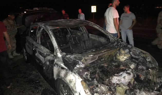 Kaymakam ve şoförü ölümden döndü...