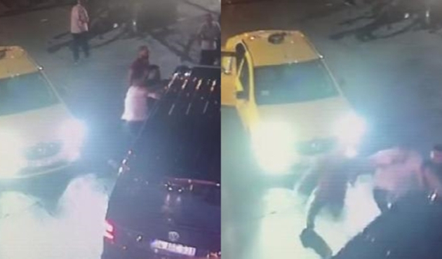 Maltepe'de taksiciler UBER sürücüsüne saldırdı...