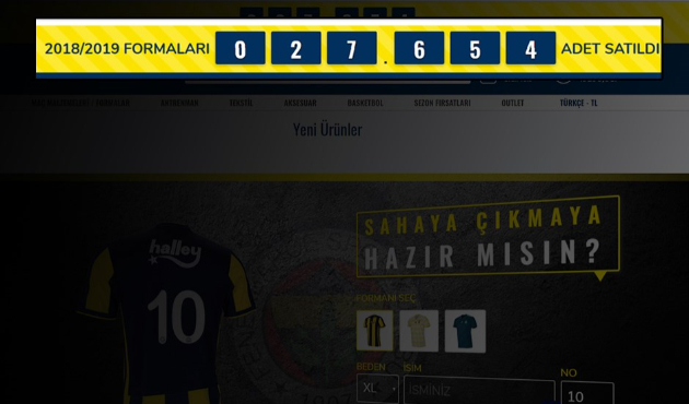 Fenerbahçe'den forma sayacı!