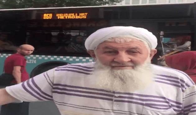 Etek giyen kadına ak sakallı adamdan sert çıkış!