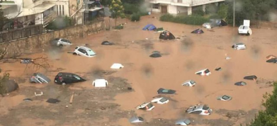 Yunanistan'da yangından sonra şimdi de sel!