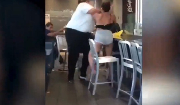 Mc Donalds'ta skandal darp görüntüleri!