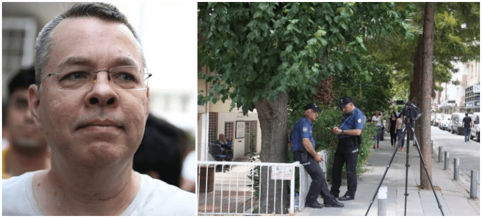 Rahip Brunson'un evinin önünden kuş uçurtulmuyor! / VİDEO