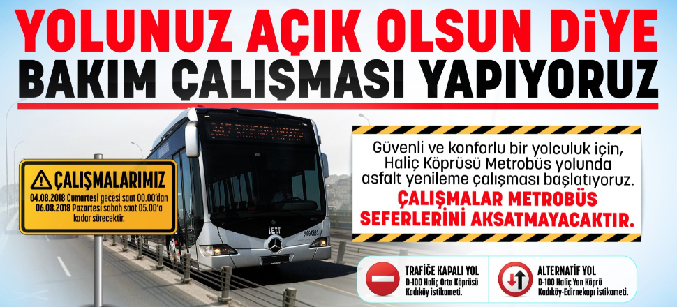 Haliç köprüsünde çalışma: Seferler aksamayacak...