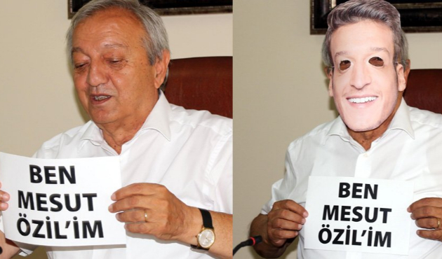 Mesut Özil'e 'maskeli' destek!