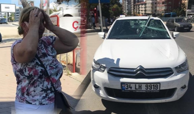 Bariyerlerden fırlayan demir ok gibi saplandı!