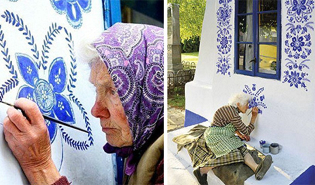 Çek asıllı büyükanne yaşadığı köyü sanat sergisine çevirdi!