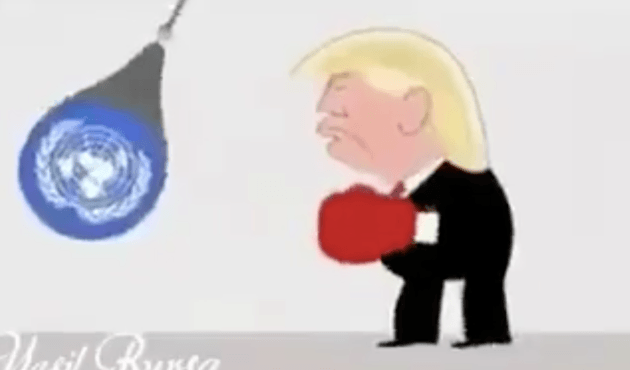 Önüne gelene sallayan Trump'ın nakavt olduğu an!