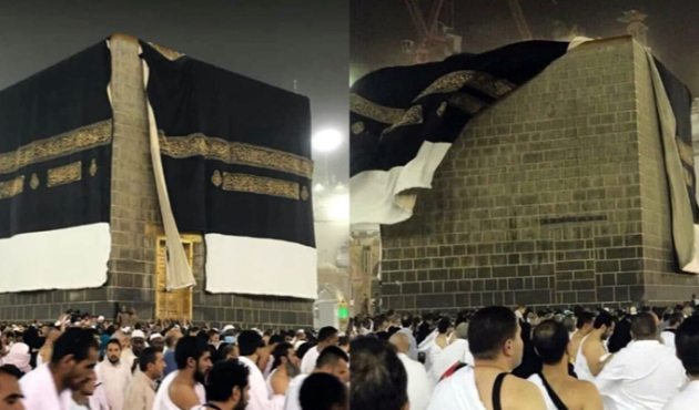 Kabe örtüsü açıldı...