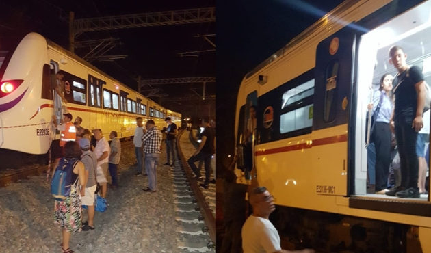 İzmir'e giden tren raydan çıktı...