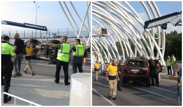 Avrasya Tüneli'nde kaza! 3 gişe trafiğe kapatıldı