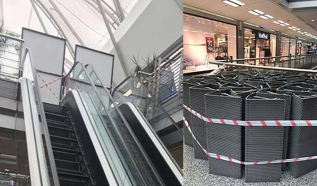 Yürüyen merdivenlerine haciz geldi...