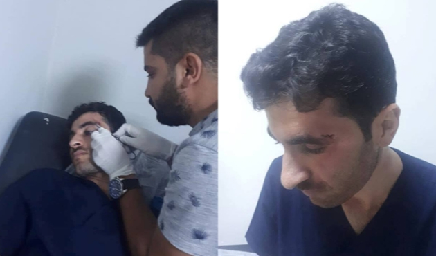 Sağlık görevlisini darp ettiler...