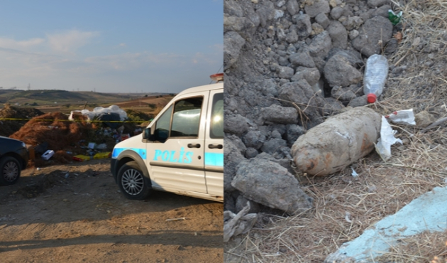 Çanakkale'de patlamamış top mermisi bulundu...