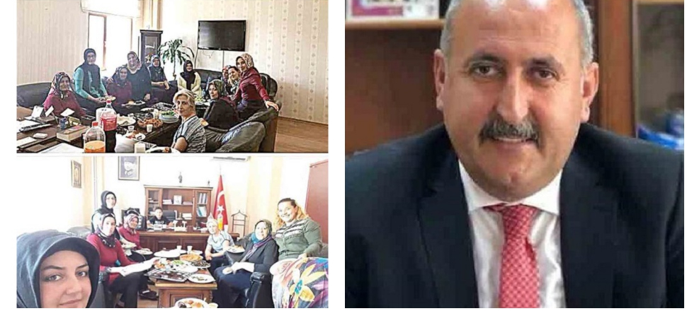 11 kadın makam odasında gün düzenledi!